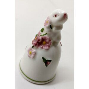 Vintage 1984 Avon Bunny Bell Porcelain Weiss Brazil Hand Painted Easter Decor